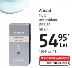 DM Altruist fluid antioxidant FPS 50 Ofertă