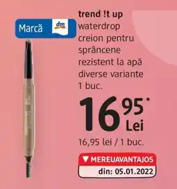 DM Trend !t up waterdrop creion pentru sprâncene Ofertă