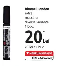 DM Rimmel London extra mascara Ofertă
