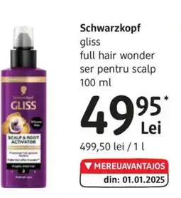 DM Schwarzkopf gliss full hair wonder ser pentru scalp Ofertă