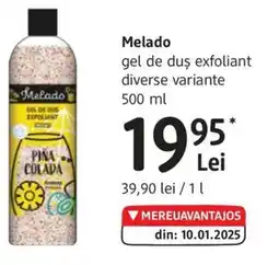 DM Melado gel de duş exfoliant Ofertă