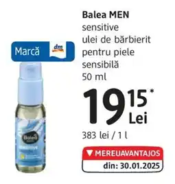 DM Balea MEN sensitive ulei de bărbierit pentru piele sensibilă Ofertă