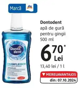 DM Dontodent apă de gură pentru gingii Ofertă