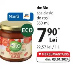 DM Dmbio sos clasic de roşii Ofertă