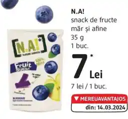 DM N.A! snack de fructe măr şi afine Ofertă