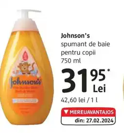 DM Johnson's spumant de baie pentru copii Ofertă