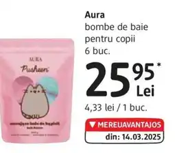 DM Aura bombe de baie pentru copii 6 buc. Ofertă