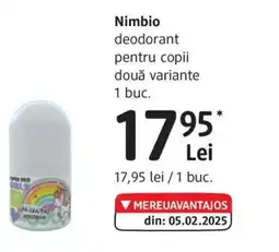 DM Nimbio deodorant pentru copii Ofertă