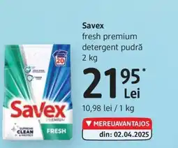 DM Savex fresh premium detergent pudră Ofertă