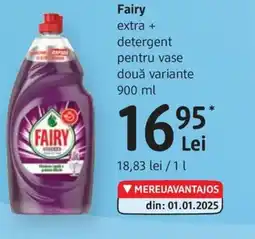 DM Fairy extra + detergent pentru vase două variante Ofertă