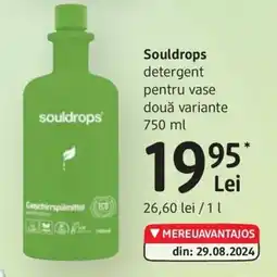 DM Souldrops detergent pentru vase Ofertă