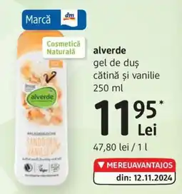 DM Alverde gel de duş cătină şi vanilie Ofertă