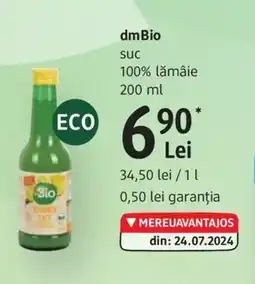 DM Dmbio suc 100% lămâie Ofertă