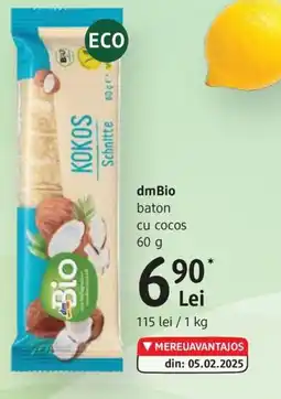 DM Dmbio baton cu cocos Ofertă