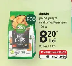 DM dmBio pâine prăjită în stil mediteranean Ofertă