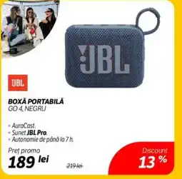 Flanco JBL Boxă portabilă go 4, negru Ofertă