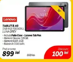 Flanco Lenovo Tableta 4g tab m11 tb330xu, luna grey Ofertă