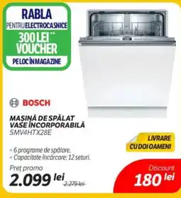 Flanco BOSCH Maşină de spalat vase incorporabilă smv4htx28e Ofertă