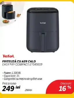 Flanco TEFAL Friteuză cu aer cald easy fry compact ey145b10 Ofertă