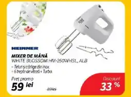 Flanco HEINNER Mixer de mână white blossom hm-250whsl, alb Ofertă