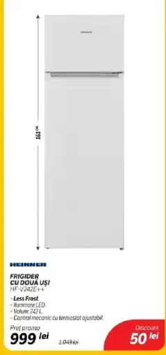 Flanco HEINNER Frigider cu două uşi hf-v242e++ Ofertă