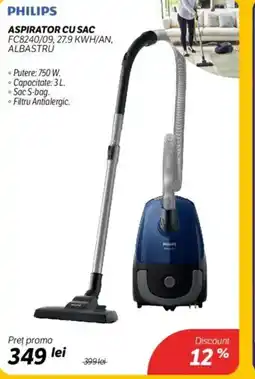 Flanco PHILIPS Aspirator cu sac fc8240/09, 27.9 kwh/an, albastru Ofertă