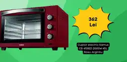 Domo Cuptor electric Samus CS-45RED 2000W 45L Rosu-Argintiu Ofertă