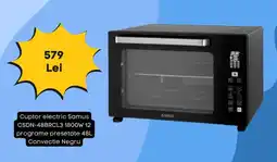 Cuptor electric Samus CSDN-48BRCL3 1800W 12 programe presetate 48L Convectie Negru