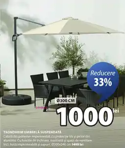 JYSK Trondheim umbrelă suspendată Ofertă
