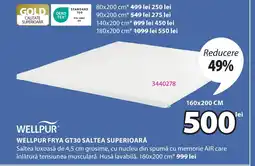 JYSK WELLPUR Frya GT30 saltea superioară Ofertă