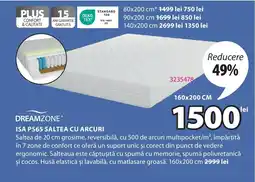 JYSK DREAMZONE® Isa PS65 saltea cu arcuri Ofertă
