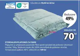 JYSK Storsalen plapumă cu fibre Ofertă
