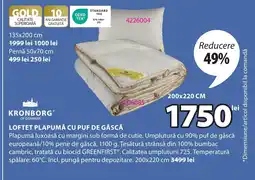 JYSK Loftet plapumă cu puf de gâscă Ofertă
