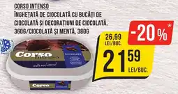 Mega Image CORSO INTENSO Înghețată de ciocolată cu bucăți de ciocolată și decorațiuni de ciocolată Ofertă