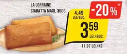 Mega Image LA LORRAINE Ciabatta maxi Ofertă