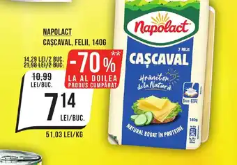 Mega Image NAPOLACT Cascaval, felii Ofertă