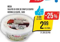 Mega Image MEGA Salată cu icre de crap şi ceapă/ hering şi ceapă Ofertă