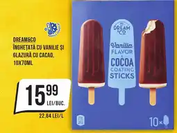 Mega Image DREAM&CO Înghețată cu vanilie și glazură cu cacao Ofertă
