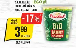 Mega Image Napolact bio eco iaurt smântânos, 10% grăsime Ofertă