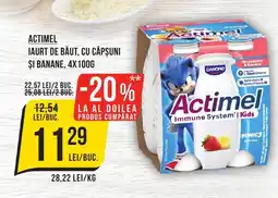 Mega Image Actimel iaurt de băut, cu căpşuni și banane Ofertă
