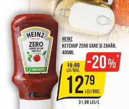 Mega Image HEINZ Ketchup zero sare şi zahăr Ofertă