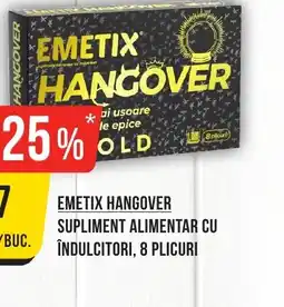Emetix hangover supliment alimentar cu îndulcitori, 8 plicuri