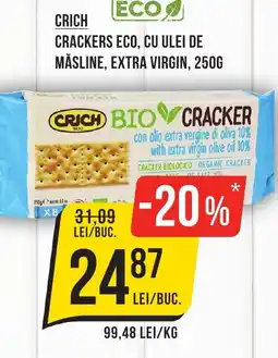 Mega Image CRICH Crackers eco, cu ulei de măsline, extra virgin Ofertă