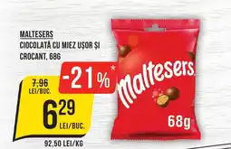 Mega Image MALTESERS Ciocolată cu miez uşor și crocant Ofertă