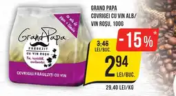 Mega Image GRAND PAPA Covrigei cu vin alb/ vin roşu Ofertă