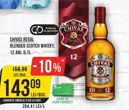 Mega Image Chivas regal blended scotch whisky, 12 ani Ofertă