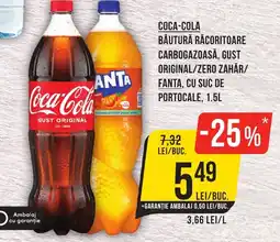 Mega Image COCA-COLA Băutură răcoritoare carbogazoasă, gust original/zero zahăr/ fanta, cu suc de portocale Ofertă