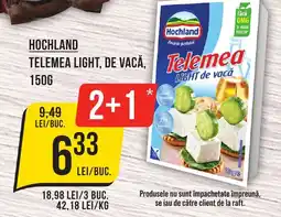 Mega Image HOCHLAND Telemea light, de vaca Ofertă