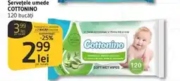 Supeco Şerveţele umede COTTONINO Ofertă