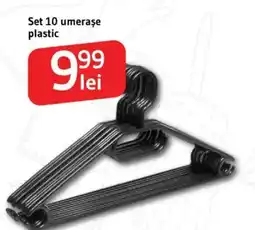 Supeco Set 10 umeraşe plastic Ofertă